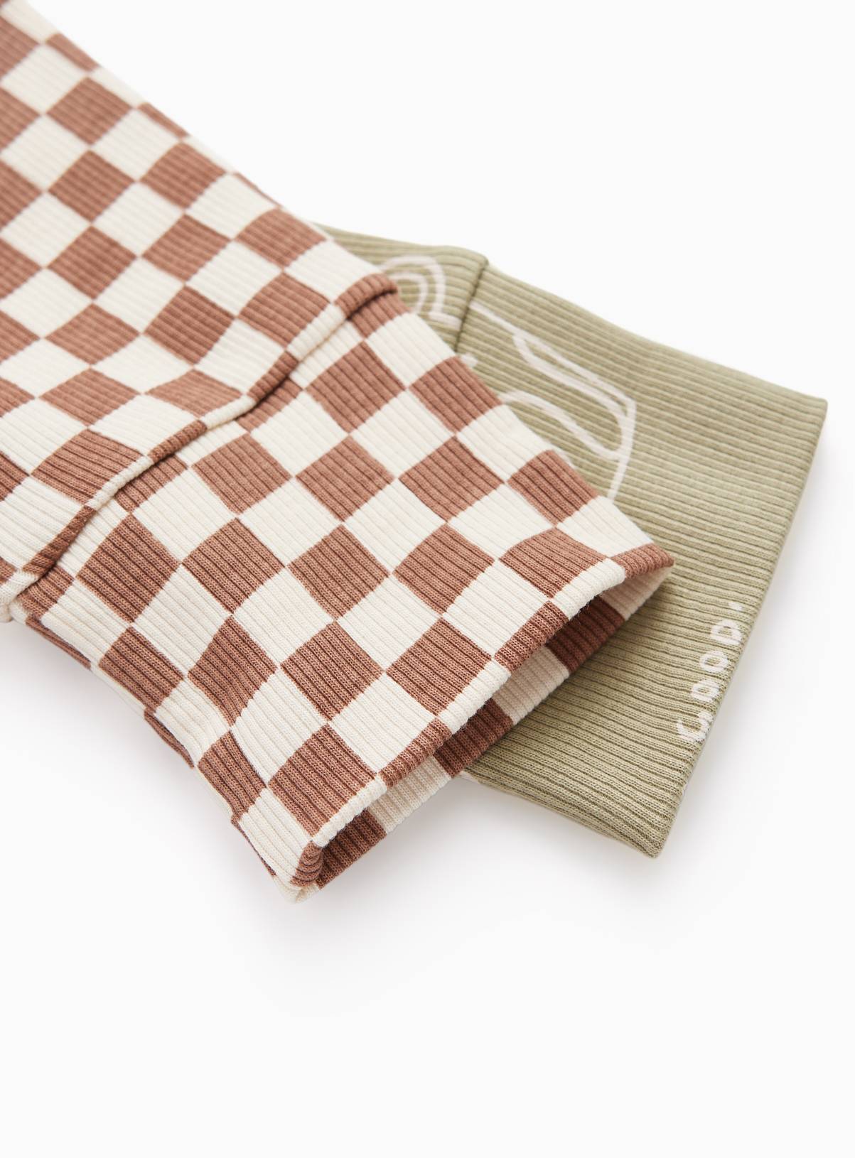 Brown & Green Ribbed Leggings 5 Pack 12-18 months - Image 2